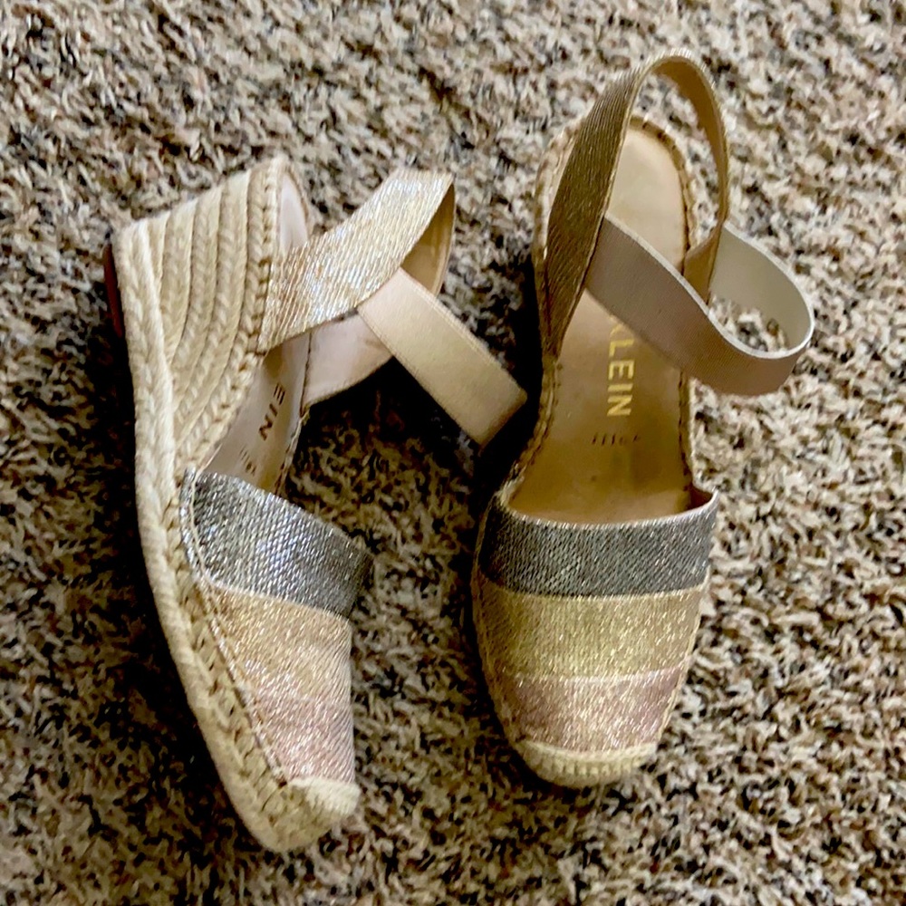 Anne Klein metallic wedges
